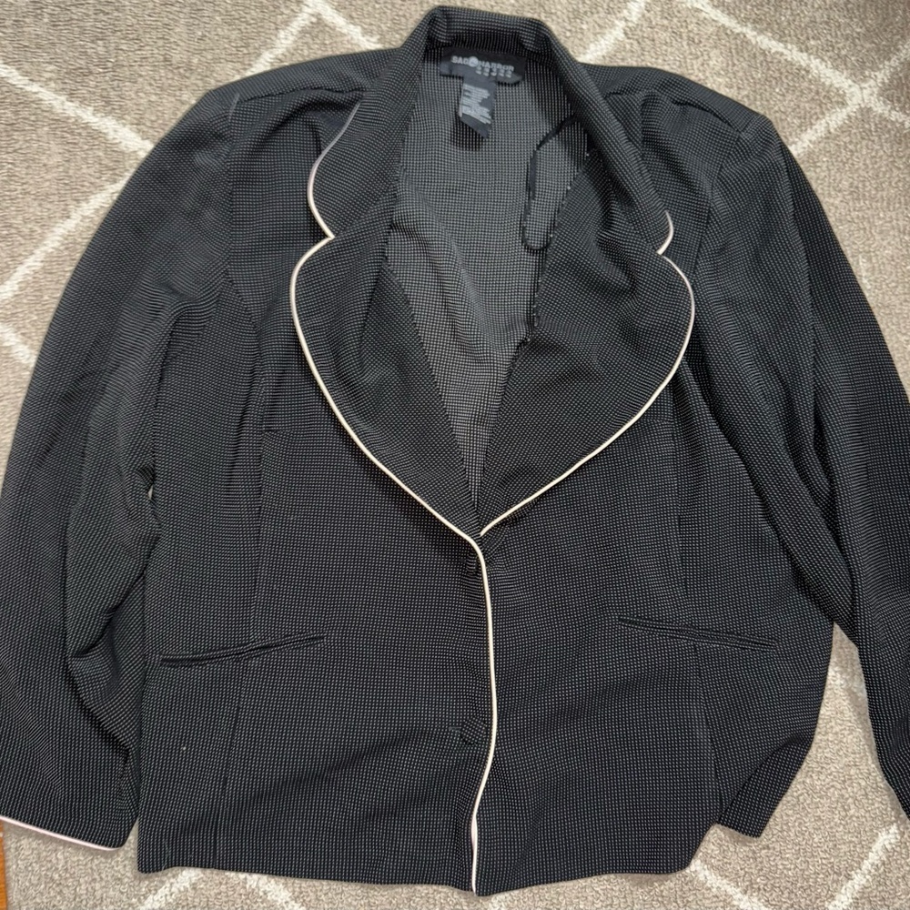 Sag Harbor Black Blazer with pink Accents